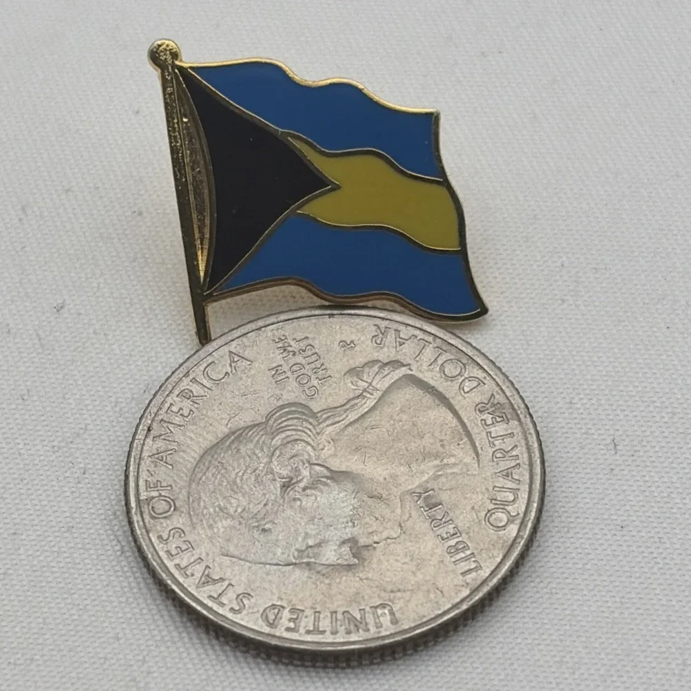 Bahamas Island Country Flag Lapel Hat Pin
